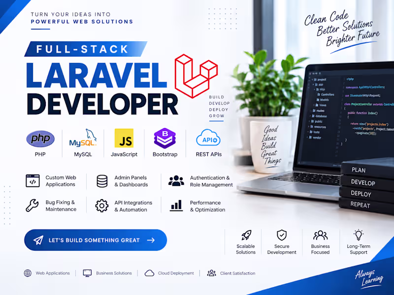 Cover image for Laravel Web Application Development