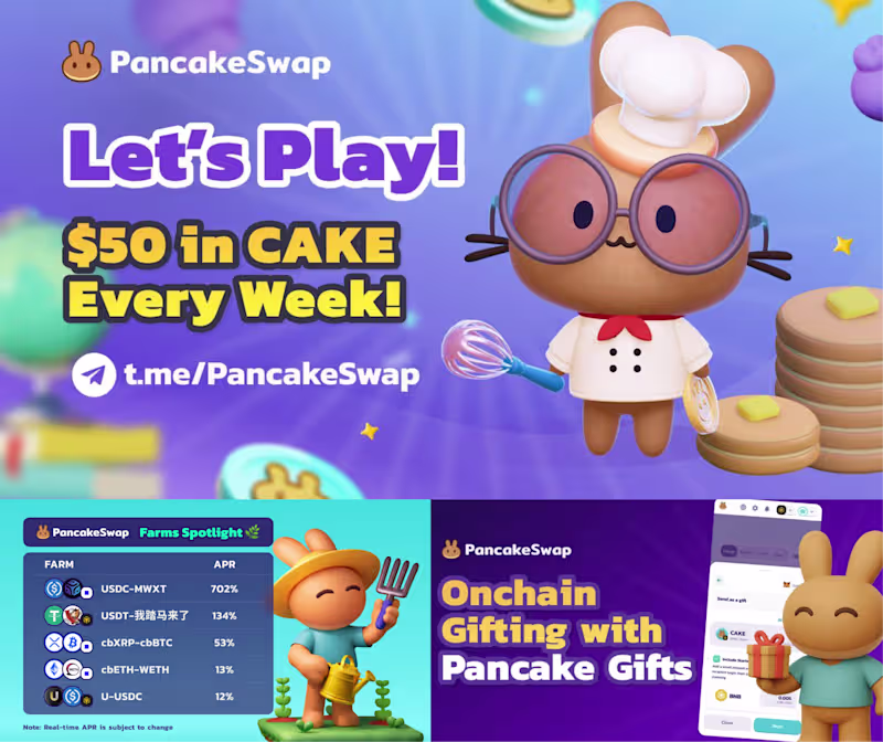 Cover image for PancakeSwap Banners & 3D Characters