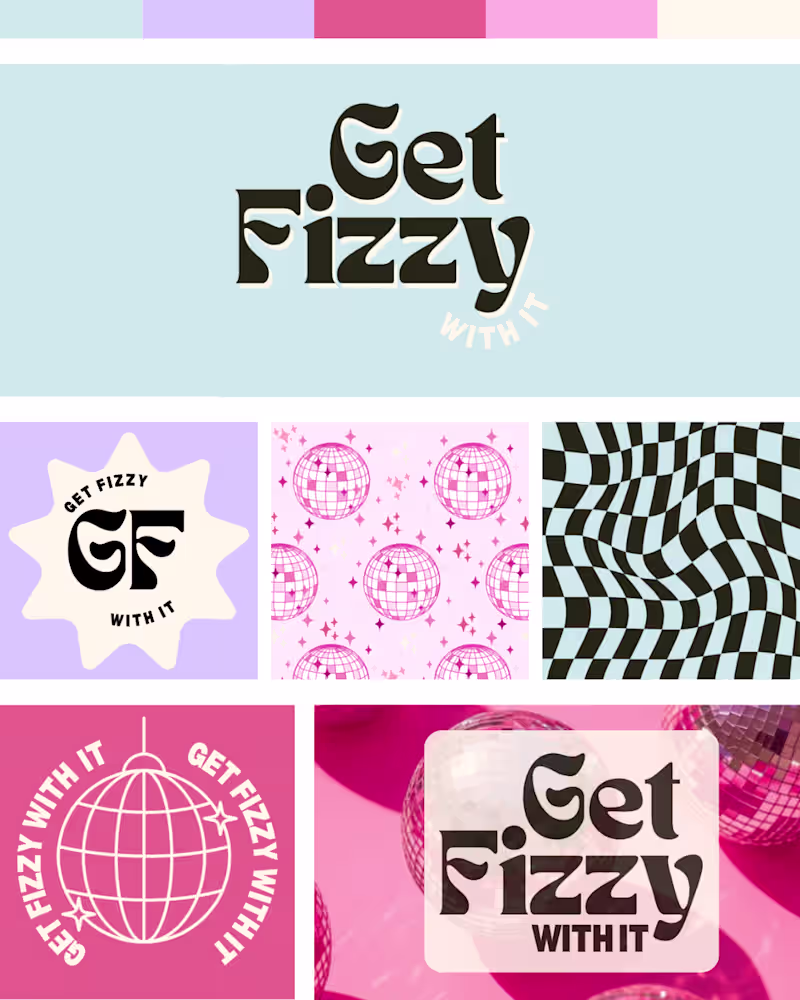 Cover image for ✨ Get Fizzy With It — Mini Brand Design A playful, retro-ins...
