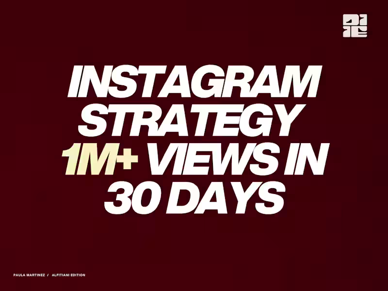 Cover image for Instagram Sales Strategy & Growth for Alfitiani Edition