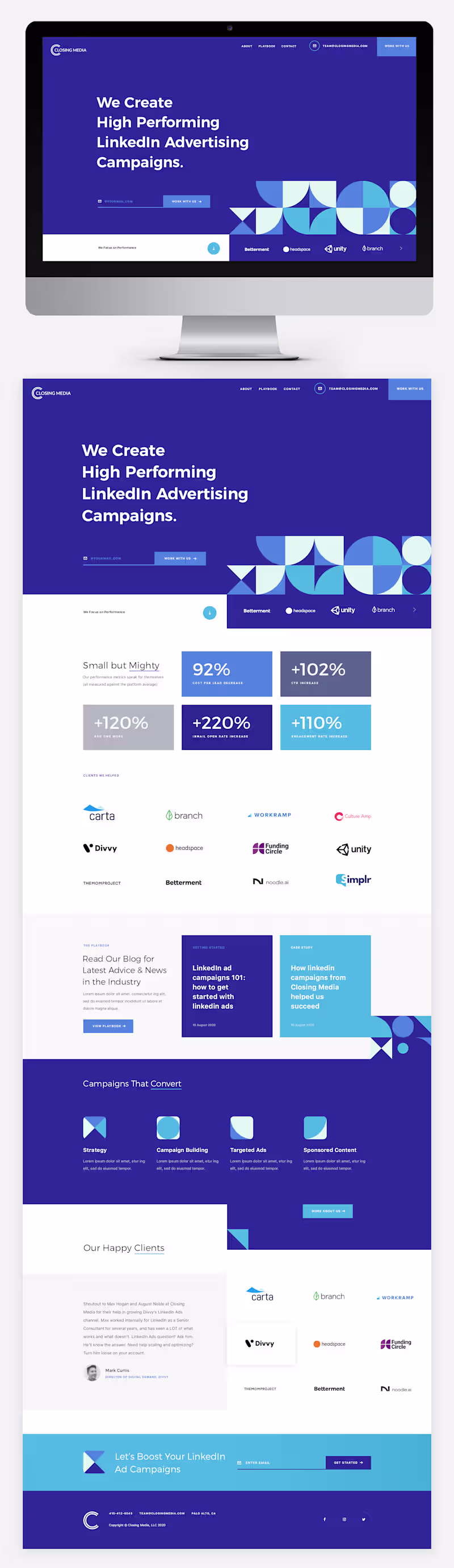 Cover image for LinkedIn Advertising Agency Website |
