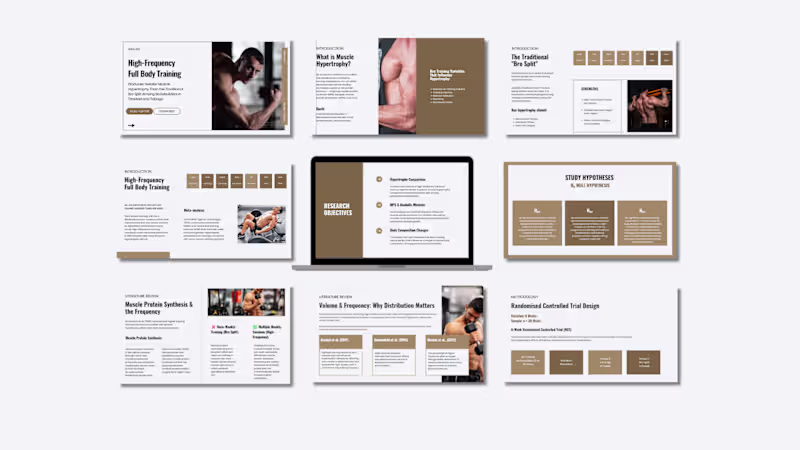Cover image for Gym Research Proposal viva presentation design