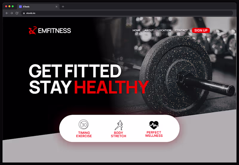 Cover image for Web Design for Emfitness Brand