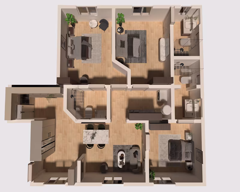 Cover image for I will convert 2D Floor Plan into 3D Floor Plan