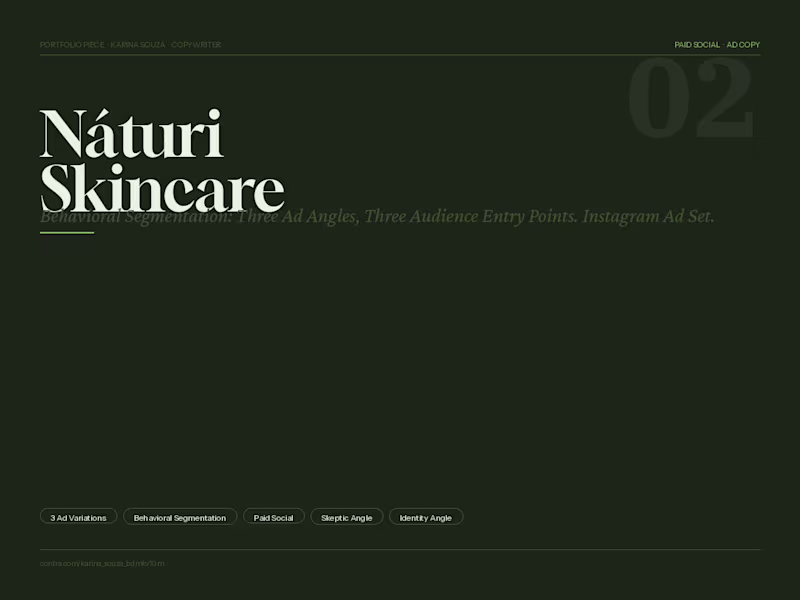 Cover image for Náturi Skincare — Instagram Ad