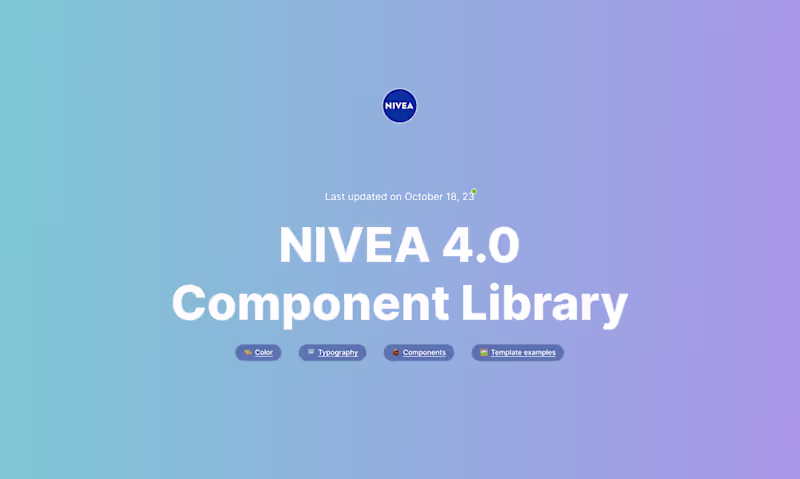 Cover image for Project: Creation of a Component library for Nivea