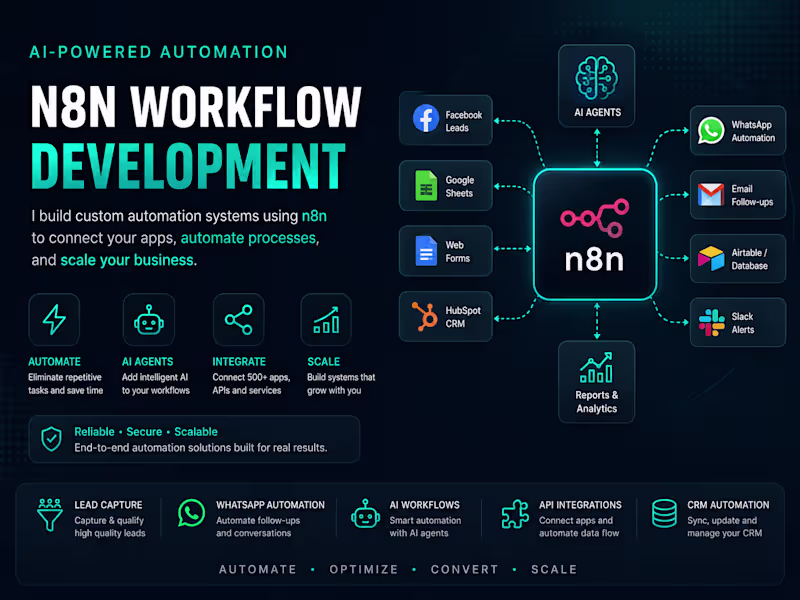 Cover image for AI Automation & n8n Workflow Development