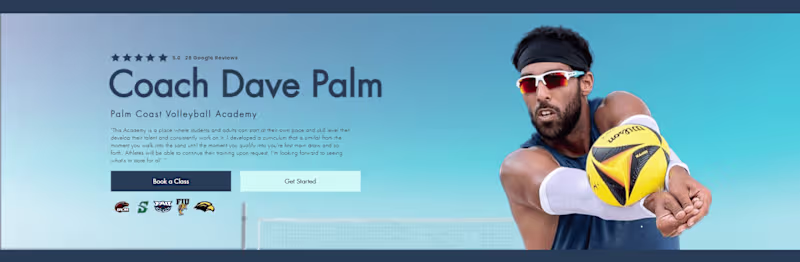 Cover image for Palm Coast Volleyball Academy Site