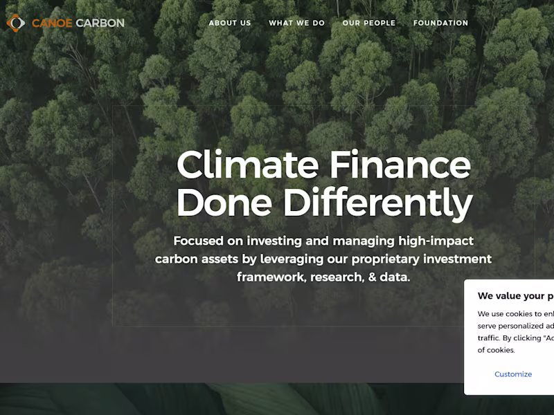 Cover image for Canoe Carbon - Climate Finance Done Differently