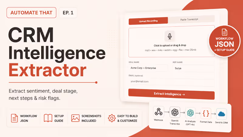 Cover image for AI CRM Automation System