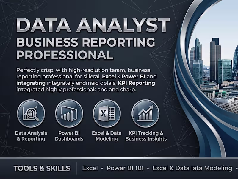 Cover image for Financial Reporting ,Power BI Dashboard & Data Analysis Services