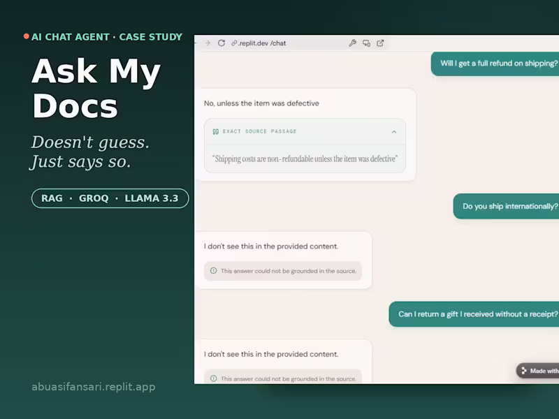 Cover image for AI Chat Agent for Your Website or Docs