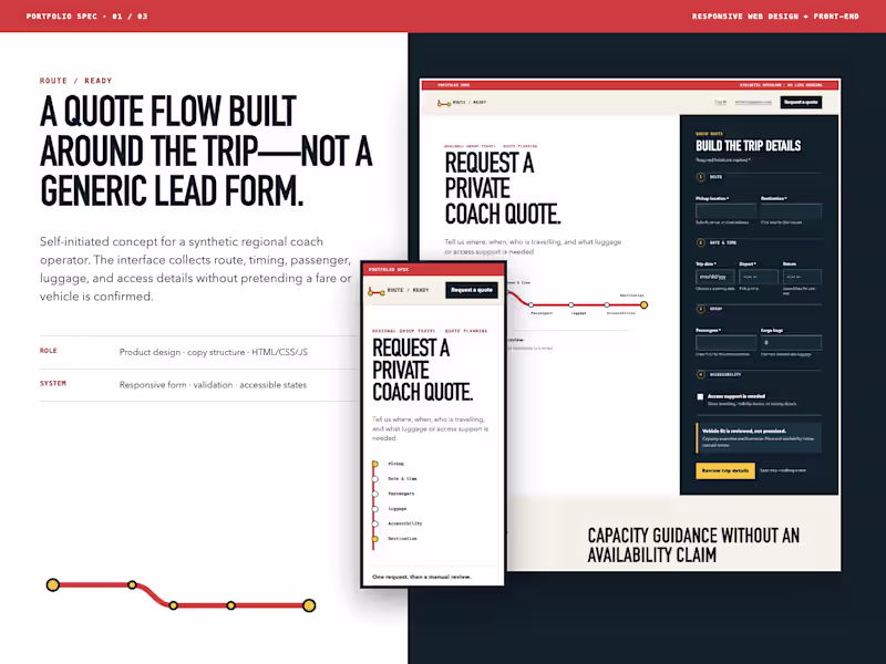 Cover image for Spec: Route-Ready Coach Quote UX
