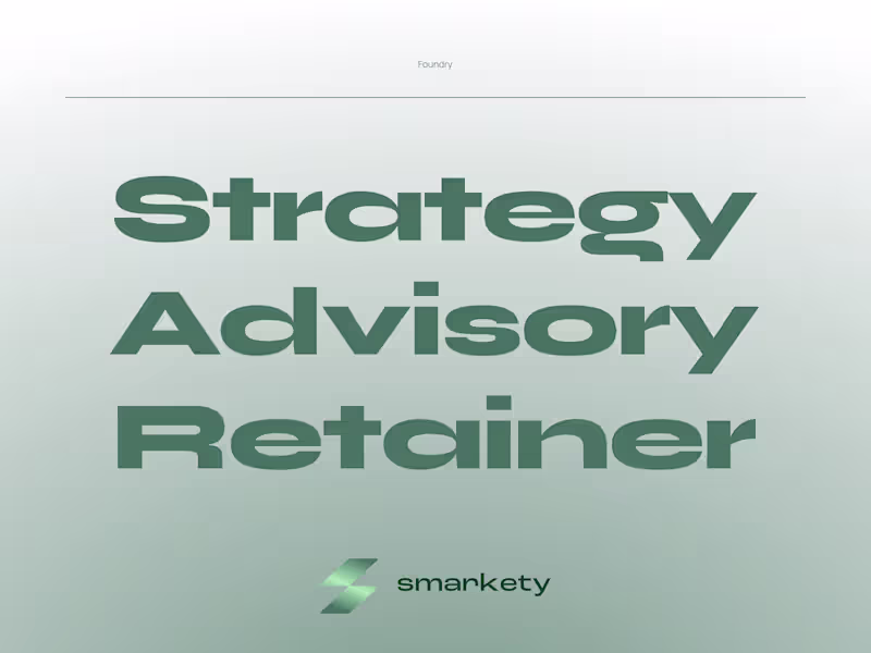 Cover image for Marketing Strategy & Advisory Retainer