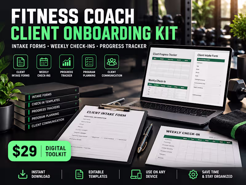 Cover image for Fitness Coach Client Onboarding Kit