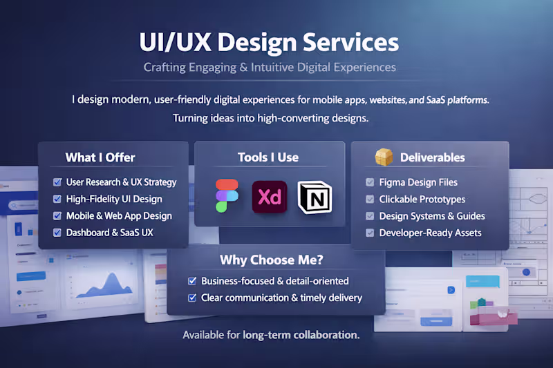 Cover image for UI/UX Design for Mobile & Web Apps