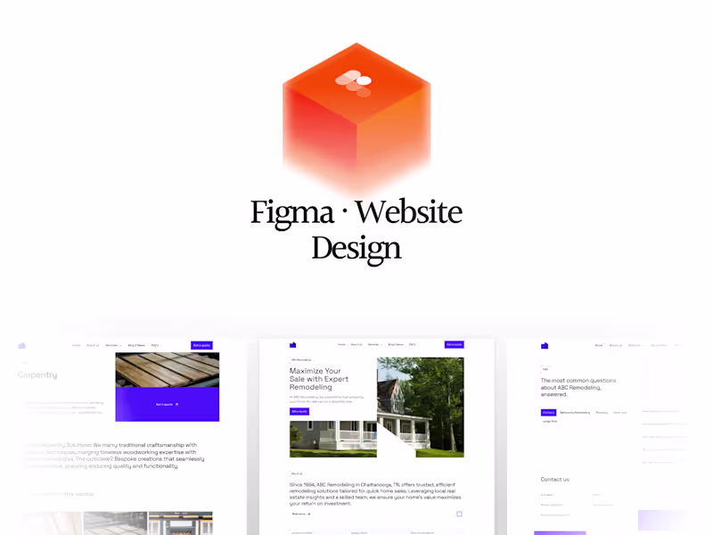 Cover image for Figma · Website Design