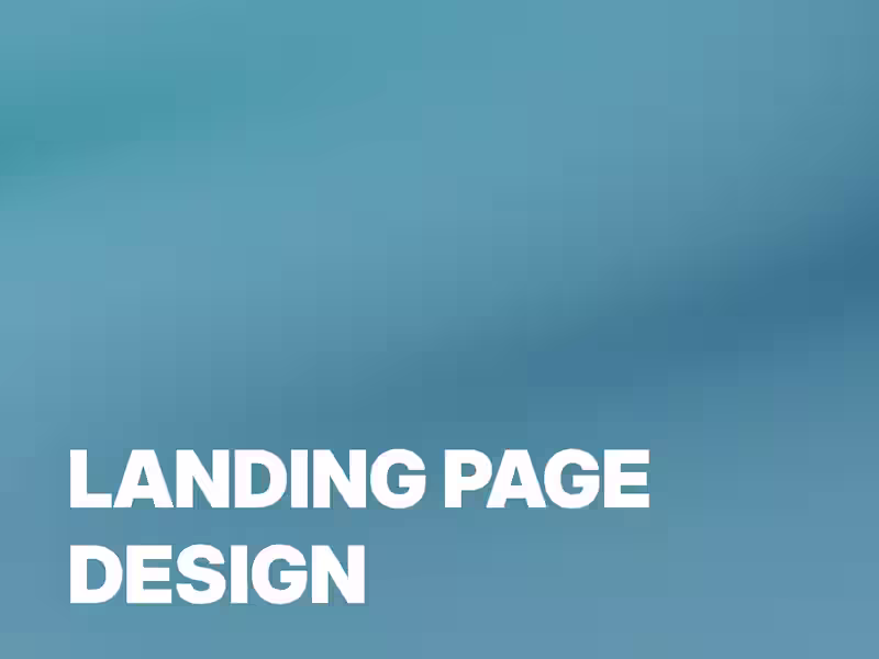 Cover image for Landing Page Design & Development