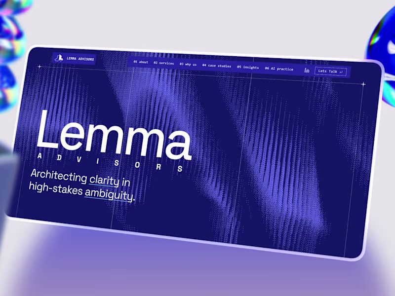 Cover image for Lemma Advisors Website Development
