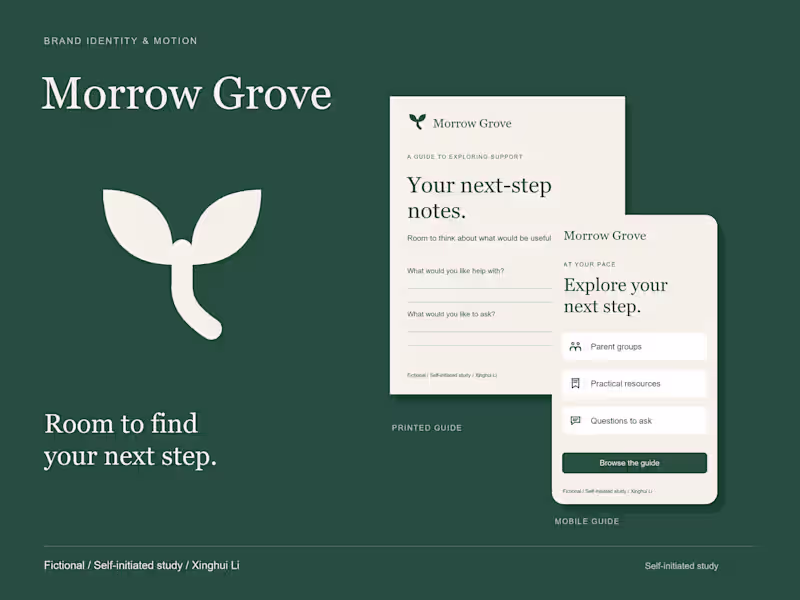 Cover image for Morrow Grove — Brand Identity & Logo Motion Study
