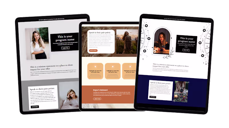 Cover image for Kajabi Landing Page Templates — Virtual Christa