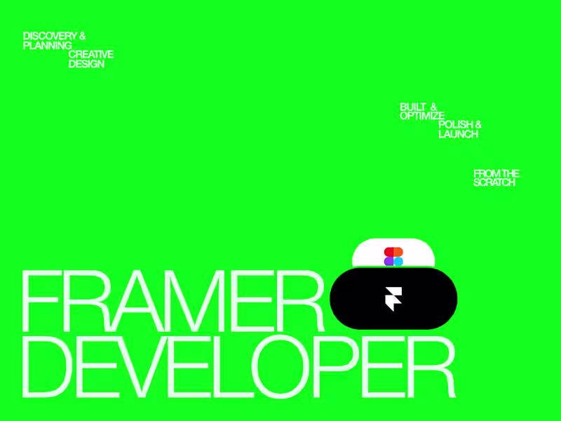 Cover image for Framer Website design, devlopment, Multi-Page