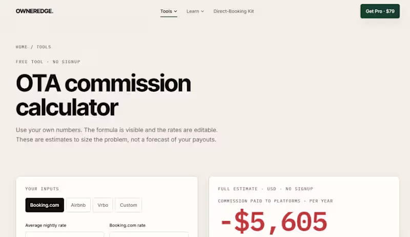 Cover image for OwnerEdge — Interactive Calculators