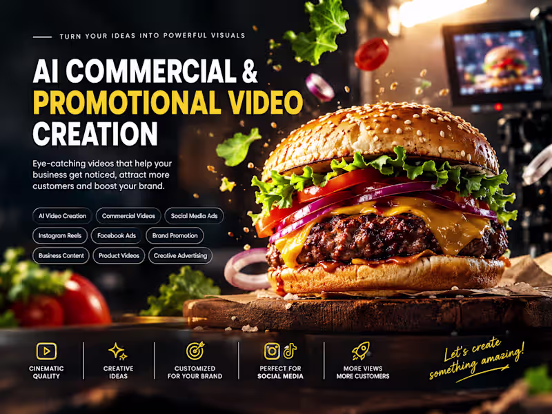 Cover image for AI Commercial & Promotional Video Creation