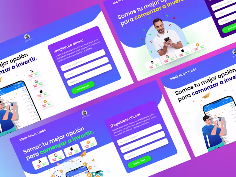 Cover image for Landing Pages | Black Moon Trade | Proposal