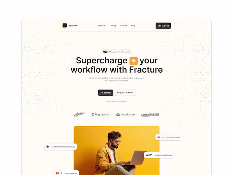 Cover image for Fracture - Website Template