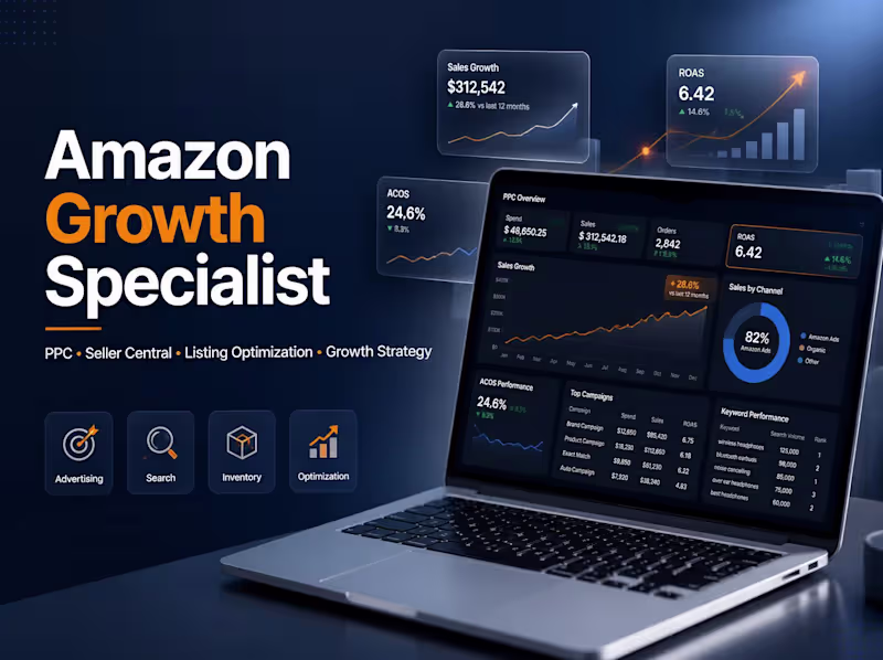 Cover image for Amazon Growth Management | PPC, Listings & Seller Central