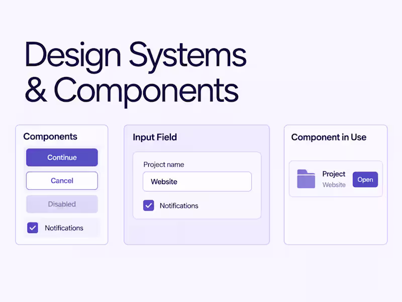 Cover image for Design Systems & Component Libraries