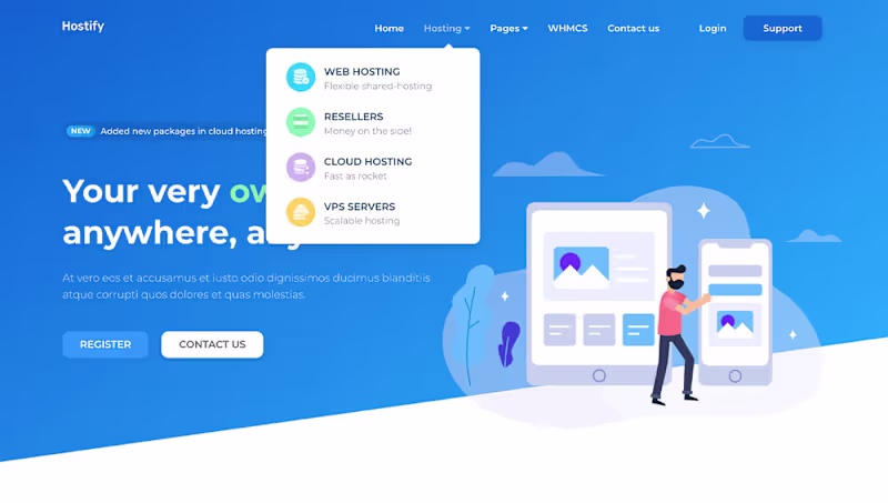 Cover image for Hostify — Hosting HTML & WHMCS Template