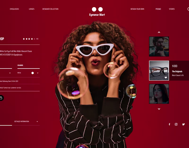 Cover image for Eyewear website design