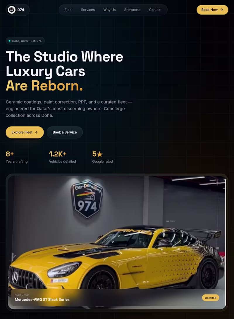 Cover image for Premium Qatar Car Detailing Platform
