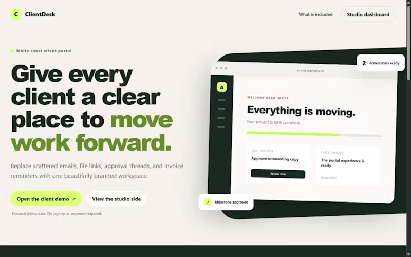 Cover image for White-label client portal for agencies and consultants