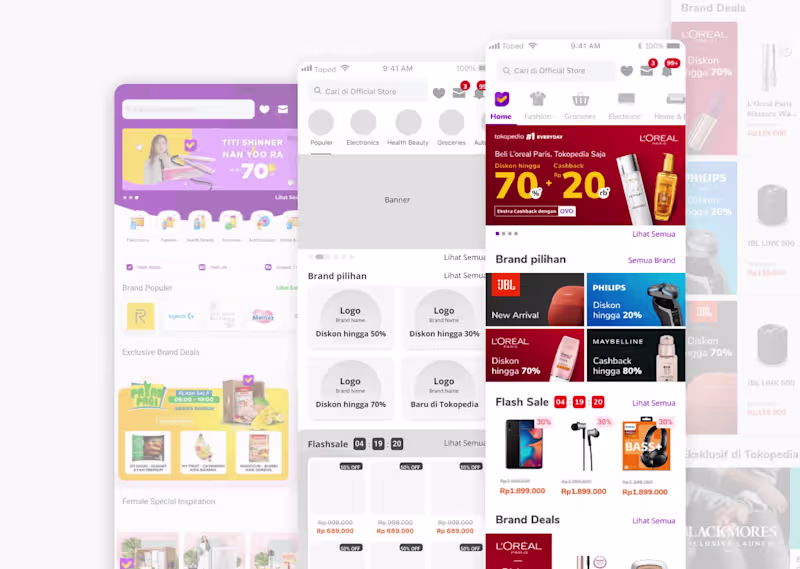 Cover image for Tokopedia Official Store: Revamp entire page