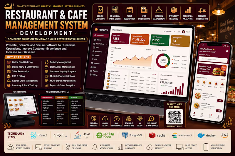 Cover image for Restaurant & Cafe Management System Development