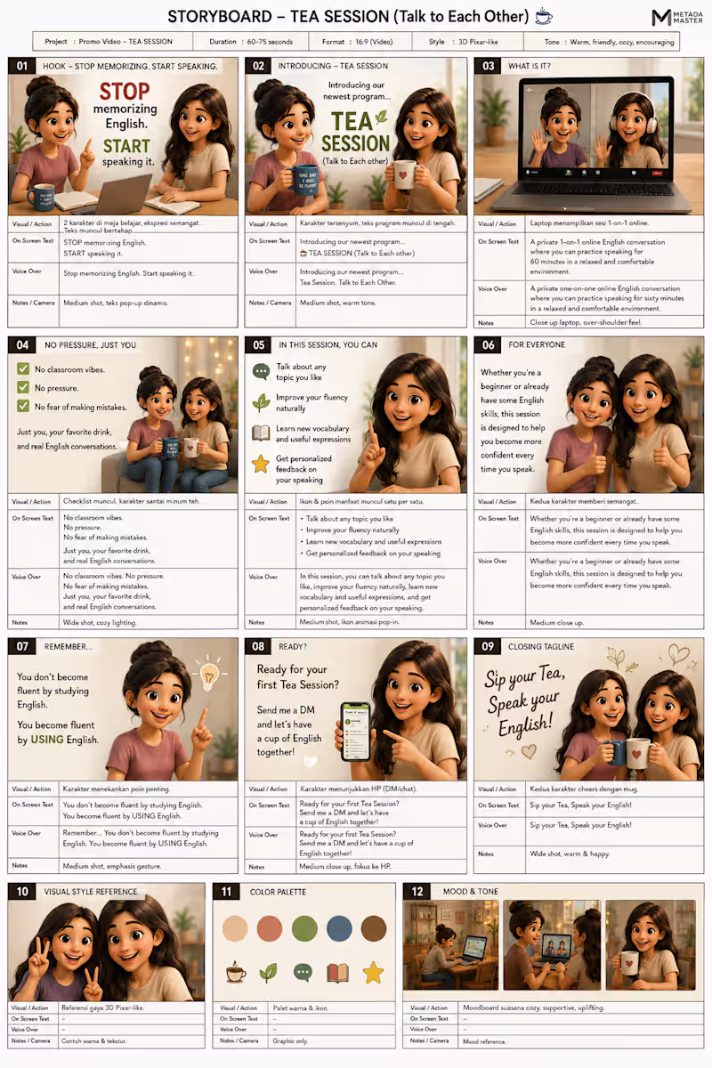 Cover image for Make a storyboard and storyline