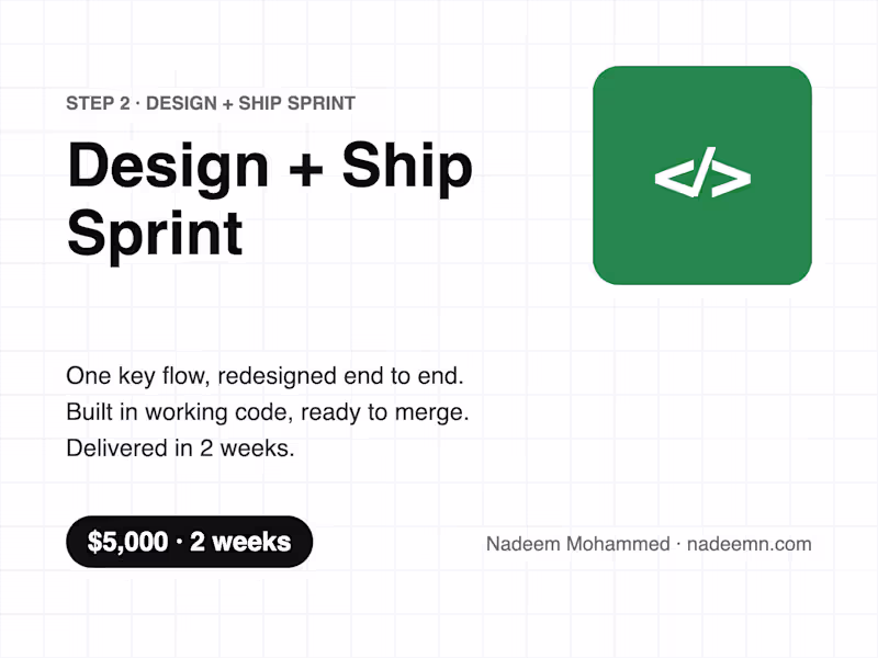 Cover image for Design + Ship Sprint
