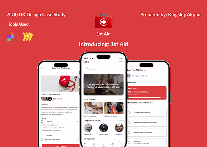Cover image for 1ST AID App Case study :: Behance