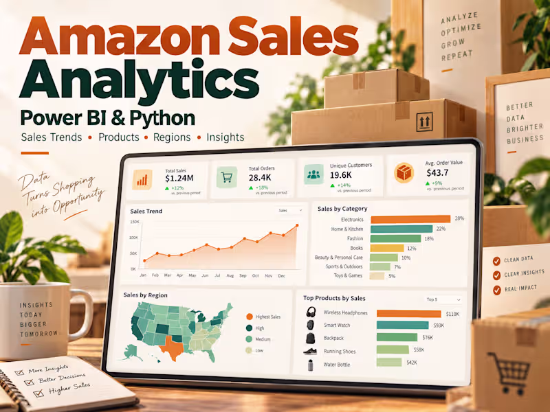 Cover image for Amazon Sales Analytics – Power BI and Python