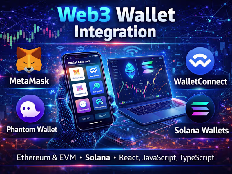 Cover image for integrate TrustWallet, MetaMask, Phantom and WalletConnect into 