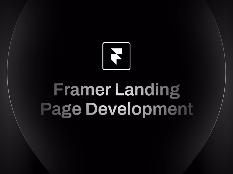 Cover image for Framer landing page development