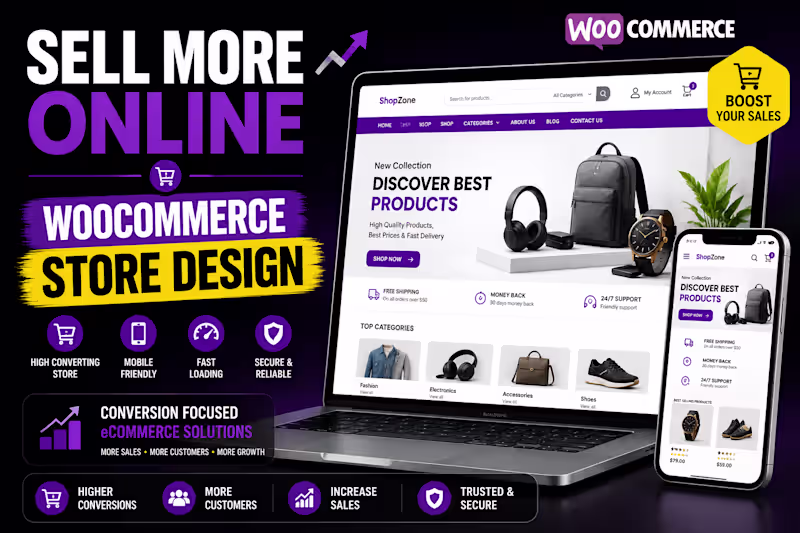 Cover image for I will build a professional WordPress WooCommerce online store