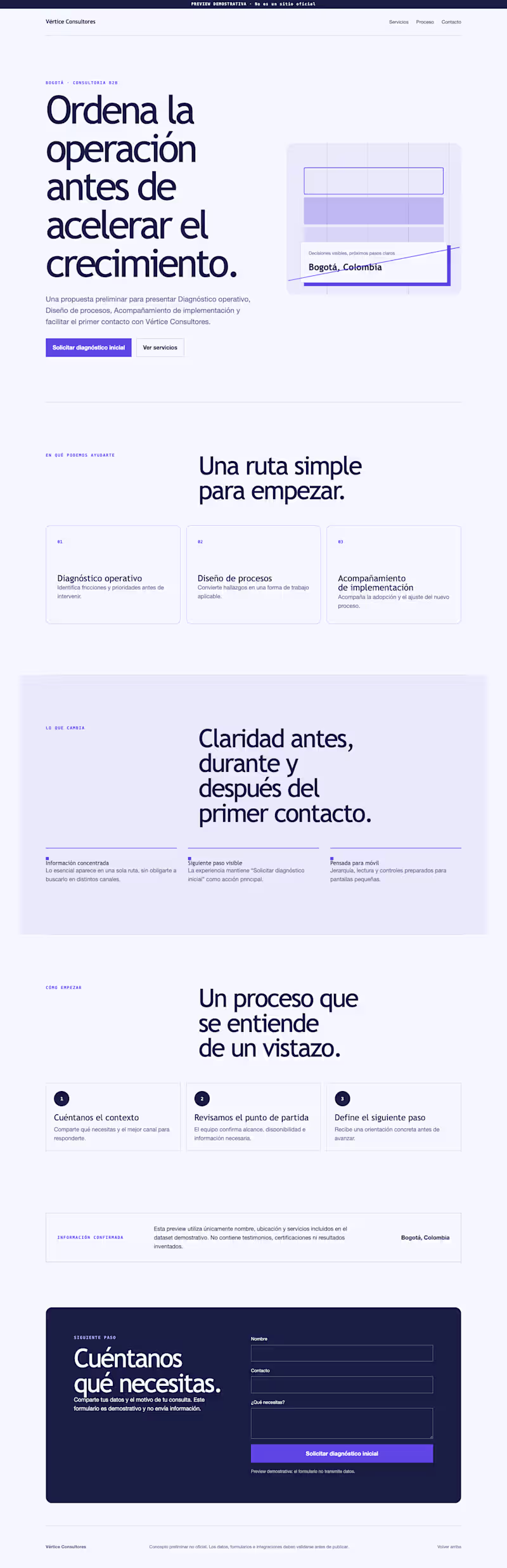 Cover image for B2B Consultancy Landing Page Concept