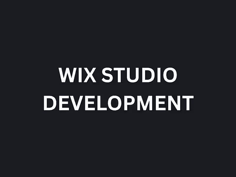 Cover image for Wix Studio Development