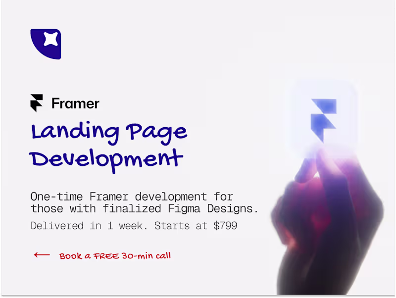 Cover image for Figma to Framer Landing Page 