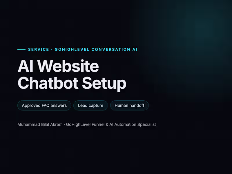 Cover image for AI Website Chatbot Setup