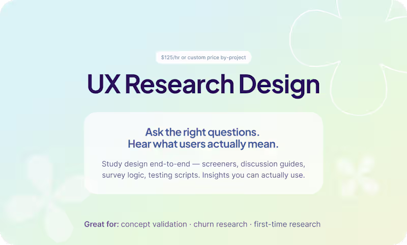 Cover image for UX Research Design